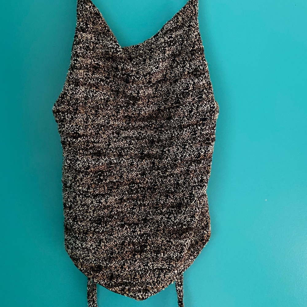 Vintage Tie-Back Crop Top